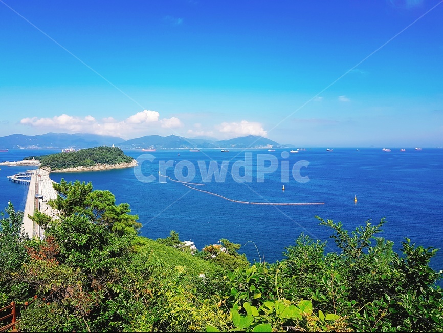 여수,낮,바다,맑음,여름,자연,풍경,nature,landscape,land,땅,outdoors,옥외,ocean,대양,sea,water,물,shoreline,해안선,coast,연안