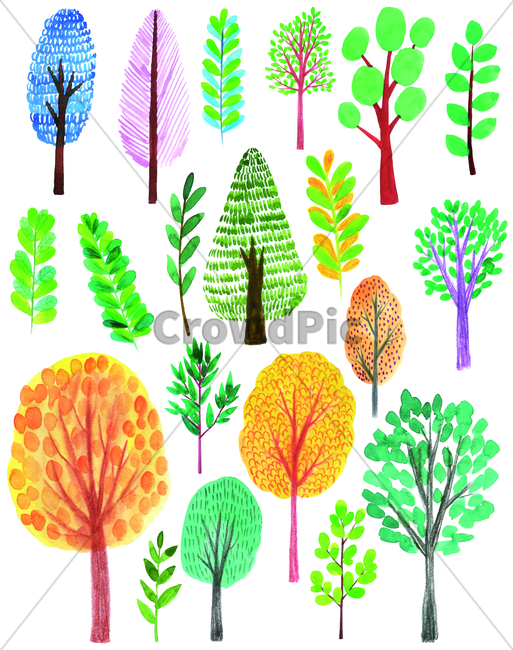 나무,tree,weed,손그림,handdrawing,watercolor,나뭇가지,bough,sprig,twig,branch,plant,식물