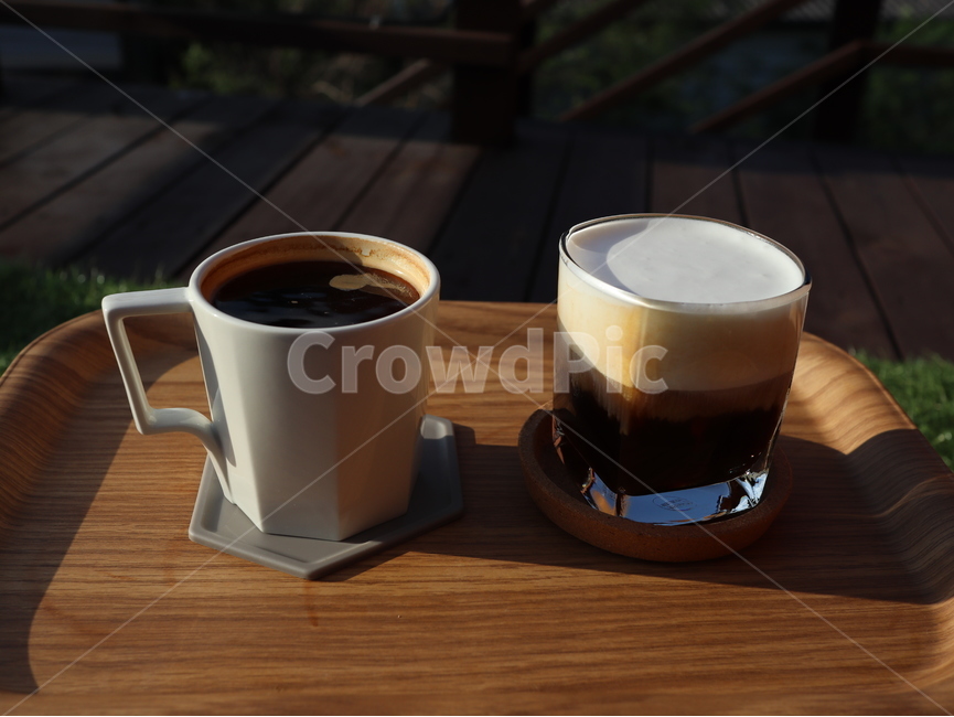 커피,컵,아메리카노,차,한잔,쟁반,coffee,cup