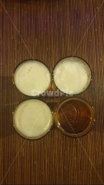넷,4,맥주,잔,13,삼분의일,술,주류,alcohol