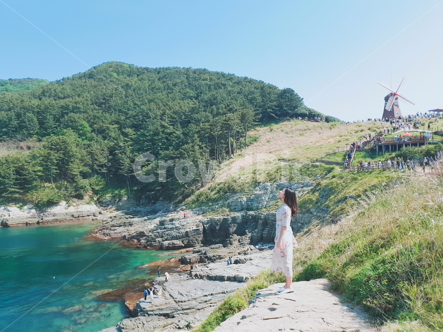 풍차,해변,거제도,바람의언덕,언덕,바람