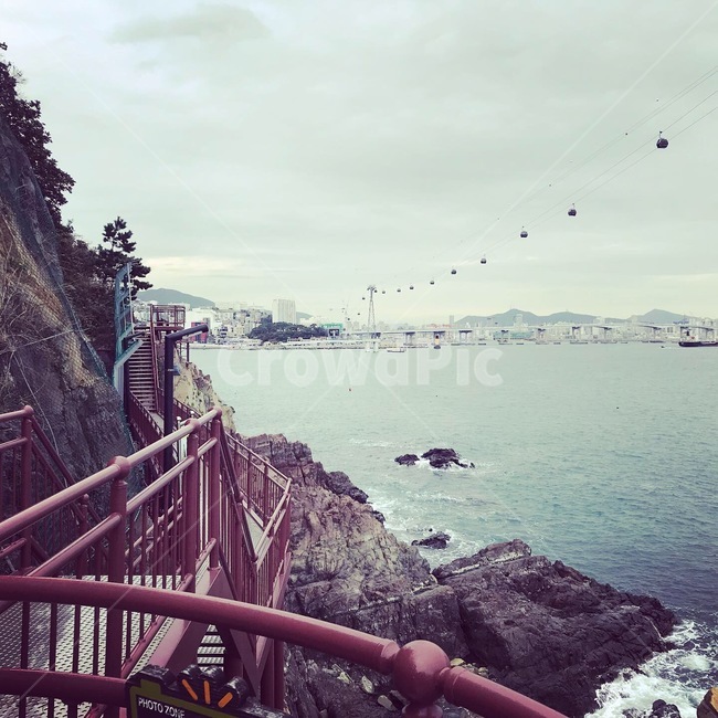 바다,해변,풍경,다리,케이블카