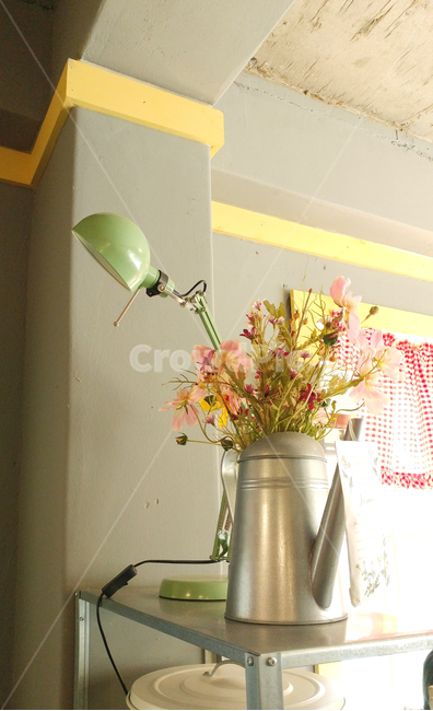 plant,식물,blossom,꽃,flowerarrangement,꽃꽂이,꽃병,vase,light,조명,wateringcan,wateringpot,물뿌리개,flower