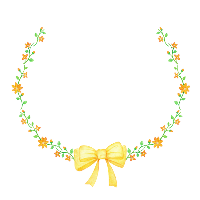 꽃,spring,봄,리본,일러스트,수채화,리스,화관,배경,손그림,식물,flower,자연,원형,예쁘다,화려한,동그라미,잎,꽃잎,색연필,장식,노란색,꽃봉오리,프레임,그래픽,일러스트레이션,graphic,illustration