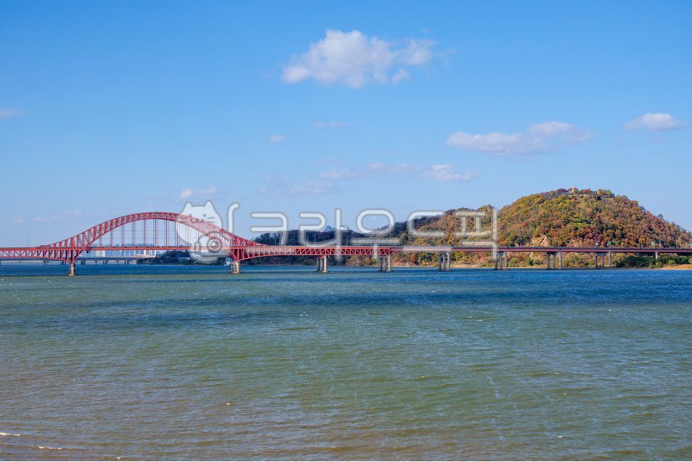 행주산성,산,덕양산,유적,역사,가을,단풍,나무,야외,실외,전경,풍경,하늘,고양시,고양,경기도,방화대교,다리,교량,한강,강,물