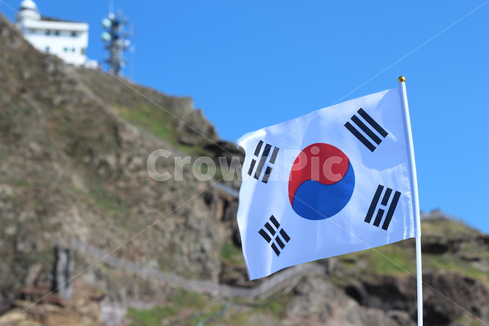 한국,대한민국,울릉도,독도,태극기,korea,바람,하늘