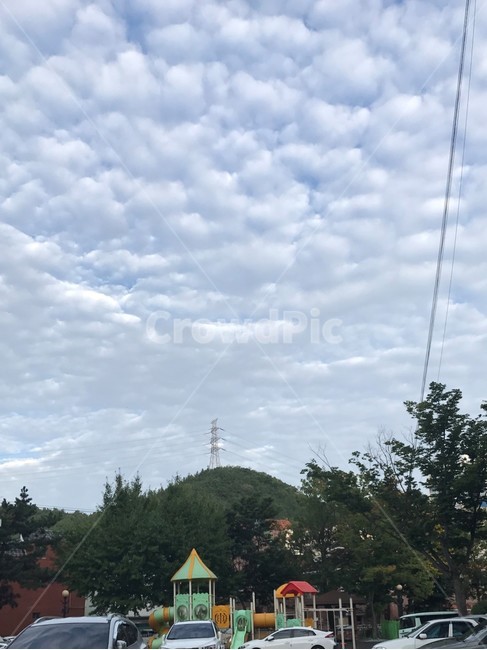 구름,뭉게뭉게,나무,하늘,날씨