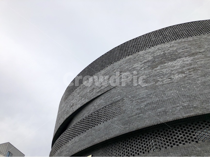 gray,Paju,brick,building,cloudy day
