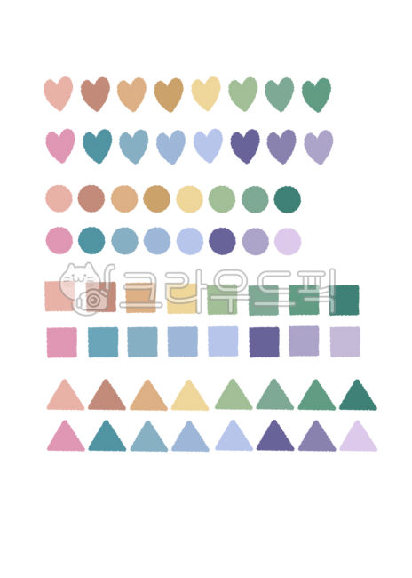 Dakku,Good Notes,Illustration,PNG,Sticker,Heart,Circle,Square,Triangle,Decoration