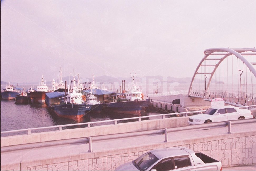 풍경,선박,교각,다리,바다
