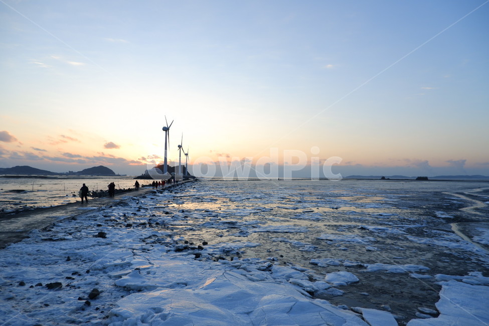 탄도항,누에섬,바다,바닷가,겨울바다,겨울,해질녘,풍력발전기,겨울,계절,winter,season,자연,풍경,nature,landscape,waterfront,워터 프론트,water,물