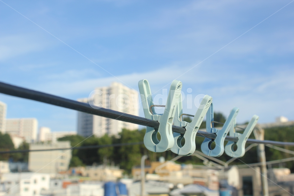 빨래집게,clothspin,토끼모양,rabbitshape,파란색,blue,포근함,line,하늘,sky,group,빨랫줄