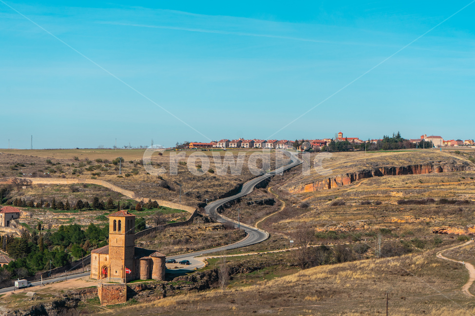 스페인,세고비아,길,시골,풍경