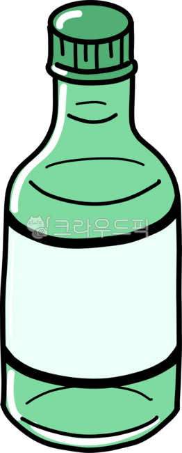 Soju bottle,glass bottle,green bottle,green glass bottle,bottle element,bottle,bottle shape,bottle illustration,glass bottle illustration,liquor bottle