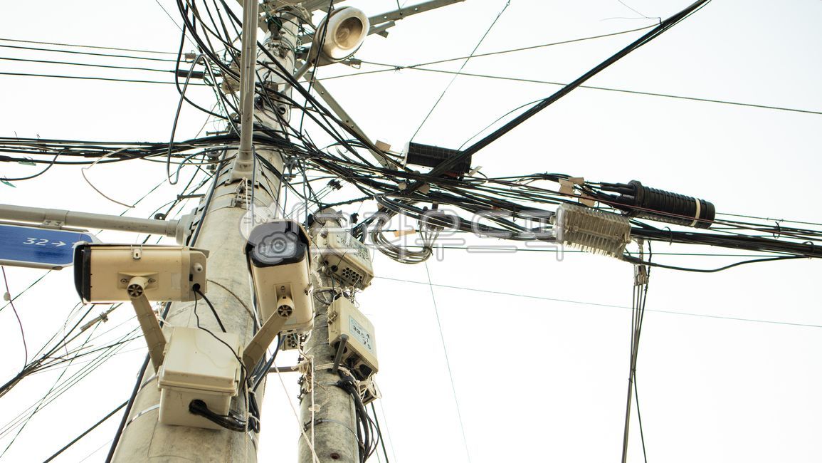 전봇대, 케이블, cctv, 통신케이블, powerpole, 사진,이미지,일러스트,캘리그라피 - oddol작가