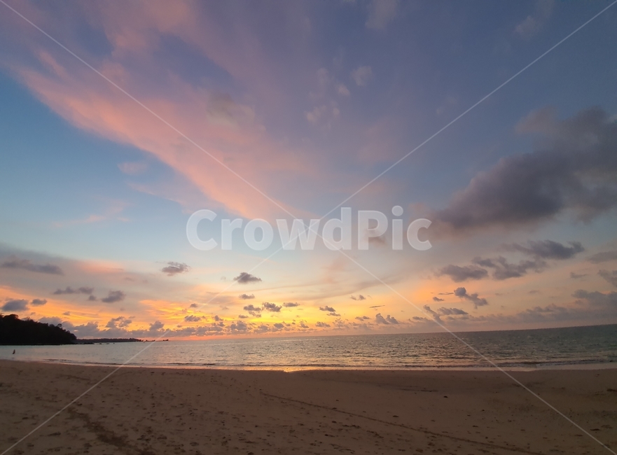 여름,바다,해변가,저녁노을,선셋,모래사장,해변,바다,beach,sea