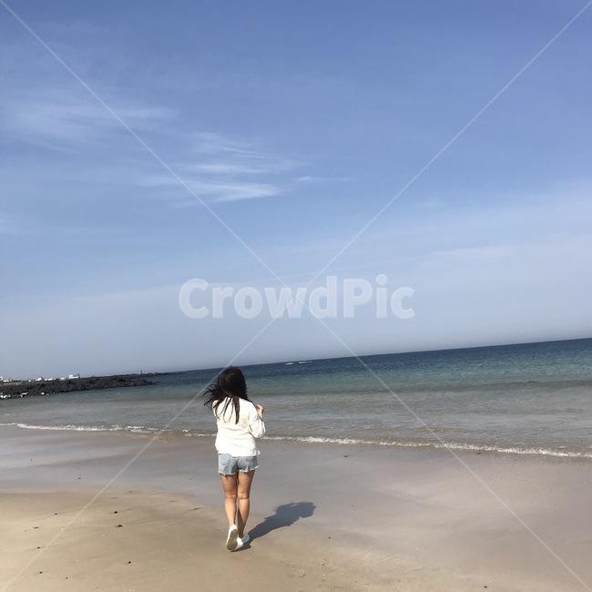 바다,인물,제주도,여자,여행,뒷모습