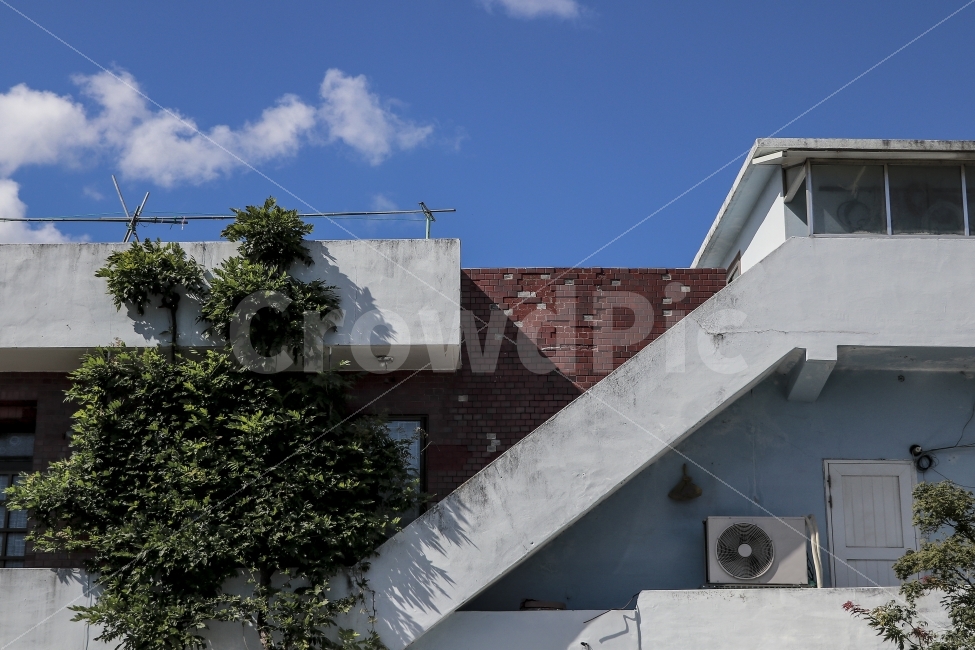 주택,계단,담장,하늘,덩쿨,건축물,건물외관,exterior,building,structure,architecture,construction