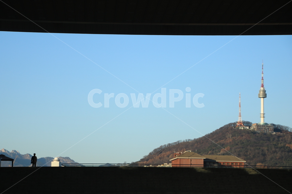 국립중앙박물관,풍경,남산타워,실루엣,하늘,랜드마크,landmark,tourist attraction,한국랜드마크,한국관광지,한국명소,korea landmark,korea tourist attraction