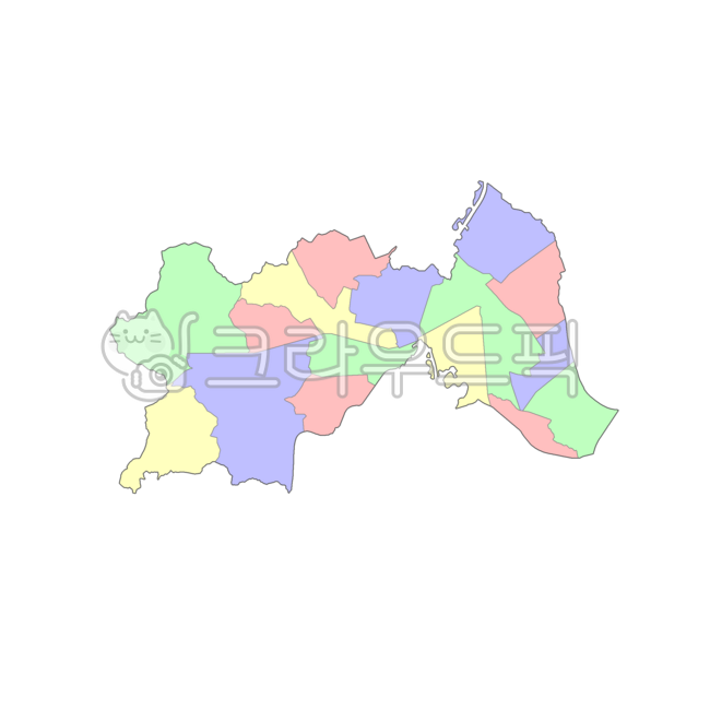 Seoul Special City,Seoul,Guro-gu,Republic of Korea,our country,Korea,administrative district,province,city,county,town,township,dong,map,administrative district map,4-color map,blue,yellow,red,green,map