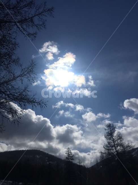 산,구름,하늘,나무,날씨