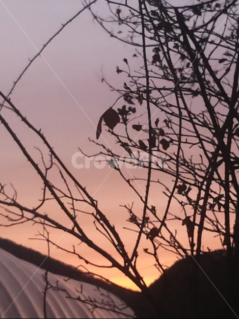 노을,실루엣,silhouette,마을,붉은