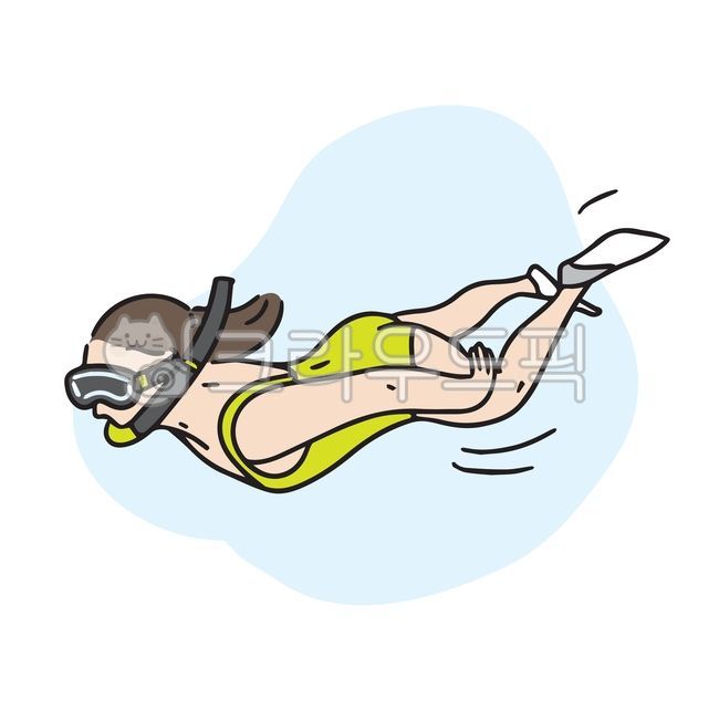 Illustration,snorkeling,sea swimming,swimming,vacation,resort,summer leisure,activity,swimsuit,diver,diving,flippers,summer