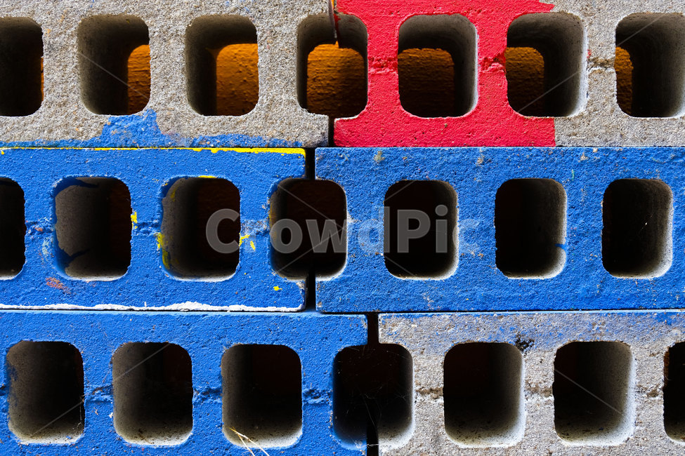 벽돌,컬러,색감,brick,color,파랑,빨강,red,blue