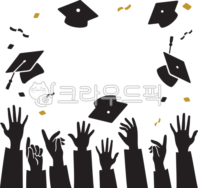 졸업, 졸업식일러스트, 학사모일러스트, 졸업생, 학생, 사진,이미지,일러스트,캘리그라피 - minidice작가