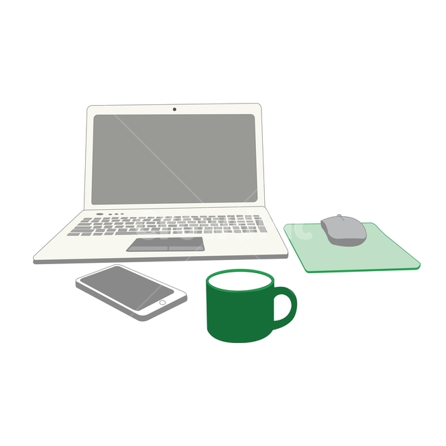 노트북,핸드폰,머그컵,마우스,notebook,mouse,mugcup,cellphone,gray,green,책상위,사무업무,과제,노트북일러스트,마우스일러스트,머그컵일러스트,핸드폰일러스트,비즈니스,사업,business,service,work,그래픽,일러스트레이션,graphic,illustration
