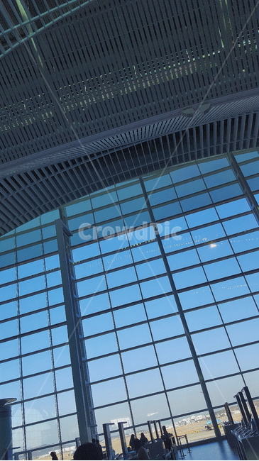 공항,인천,비행기,하늘,푸르다