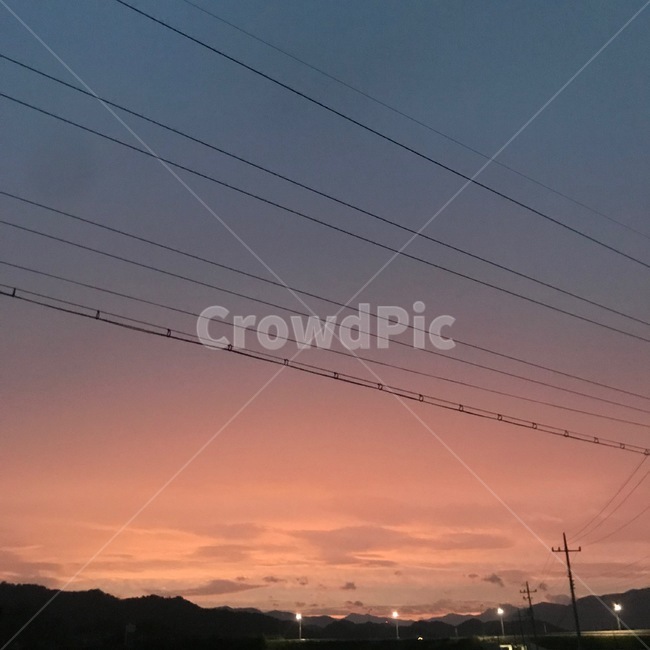 cable,케이블,하늘,sky,노을,sunset,자연,nature,자연,풍경,nature,landscape