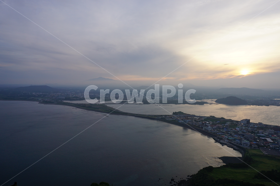성산일출봉,일출봉,노을,전망,경치,성산읍,제주도,제두,일몰,전망대,정상,제주,한라산