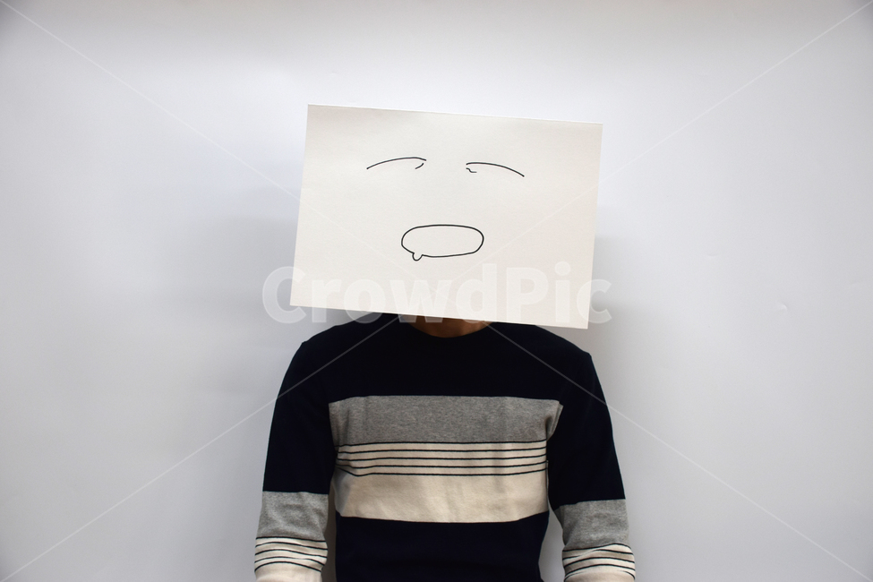 종이얼굴,사업,이모티콘,소통,비지니스,모자이크,스케치,비즈니스,남자,남성,사람,얼굴,표정,의사소통,가면,마스크,종이,표현,감정,생활,피곤함,피곤,졸림,잠,아침,일상,사람,인물,인간,human,person,감정표현,기분,feeling,emotion,연출,컨셉,콘셉,direction,concept