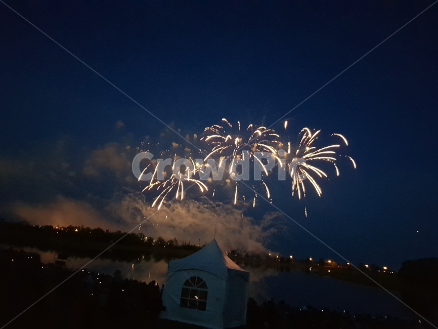 해외,축제,불꽃놀이,하늘,밤