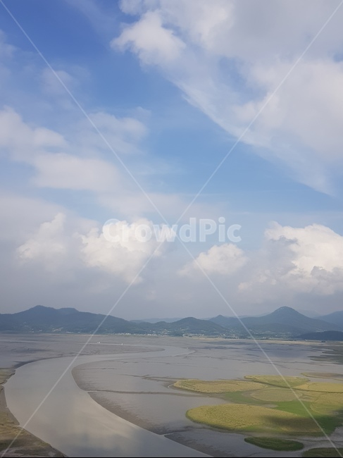 전라남도,순천,순천만,순천만습지,습지,세계5대연안습지,람사르습지,s곡류,suncheonbay,순천만생태습지,하늘,구름,파란하늘,여름,여름하늘,용산전망대,칠면초