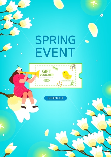 백합,악기,음악회,봄,꽃,나들이,소풍,축제,이벤트,행사,할인,쿠폰,선물,티켓,캐릭터,연인,커플,사람,봄,계절,spring,season,축제,행사,festival,carnival,event,그래픽,일러스트레이션,graphic,illustration,art,미술