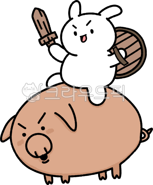 용사,무사,히어로,토끼,돼지