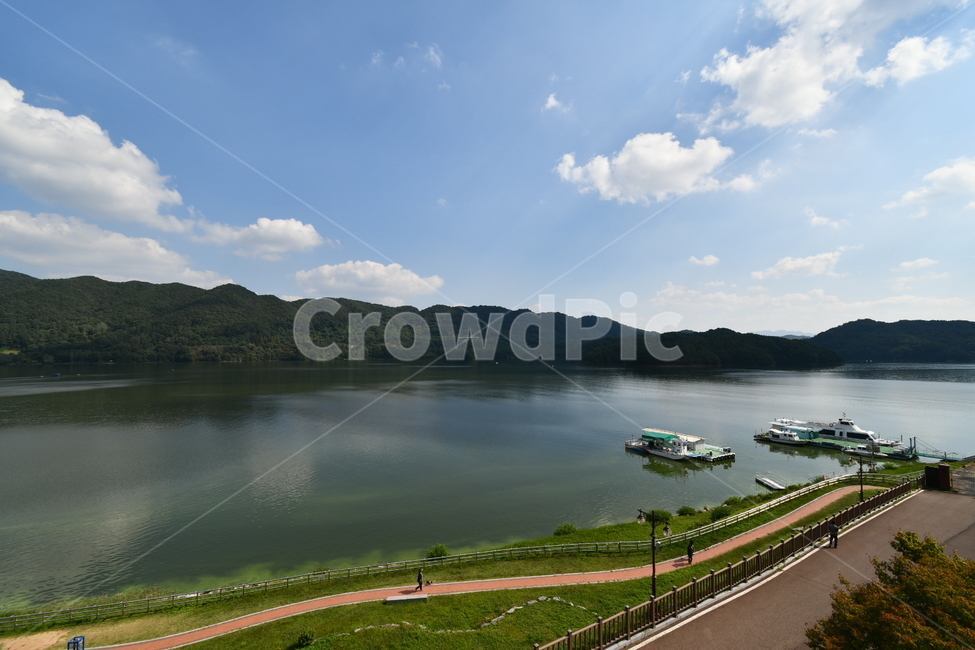댐,여름,대전대청댐,하늘,호수,자연,풍경,nature,landscape,road,도로,vehicle,차량,boat,보트,transportation,교통