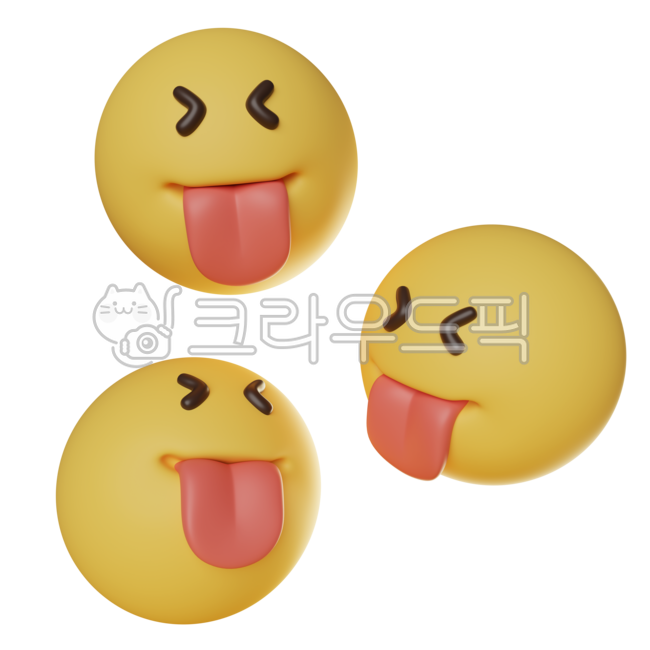 이모티콘,이모지,표정,감정,감정표현,그래픽,3d,쓰리디,얼굴,메롱,약올리다,약오르는,혓바닥,혀