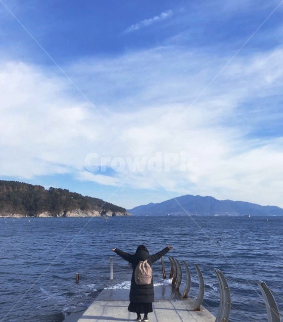 바다,뒷모습,풍경,여행,여수,water,물,자유,겨울바다,하늘,바람,파도