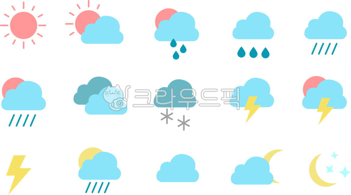 날씨,구름,해,비,눈,기후,날씨예보,날씨기호,다이어리,먹구름,번개,달,날씨모음,기후모음