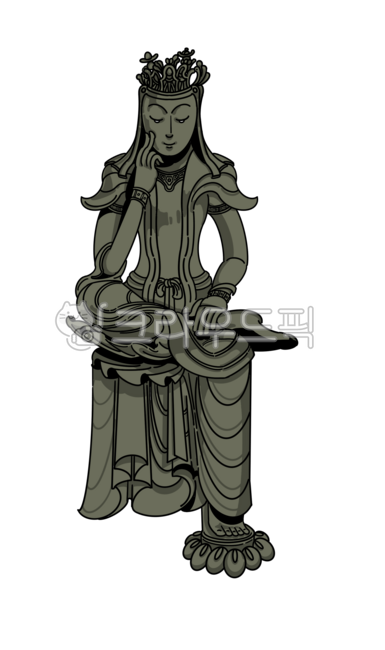 Bangasayusang,gilt-bronze Maitreya,Buddhism,Buddha statue,Sakyamuni,enlightenment,national treasure,contemplation,Buddhism,Buddha,Buddha,Buddha,meditation,Buddhist illustration,Buddha statue illustration