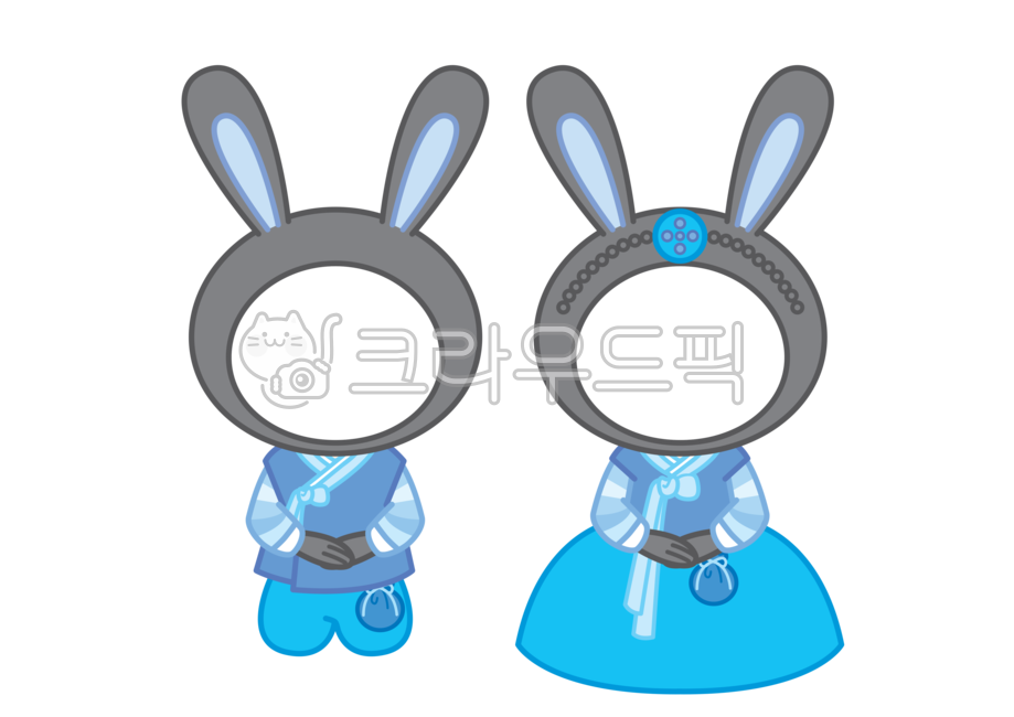 Chuseok characters,Lunar New Year characters,holiday,Thanksgiving,Hanbok illustration,New Years Day Illustration,year of gyemyo,rabbit mask,rabbit,Childrens Hanbok,rabbit illustration,new ship,new year,mask,black rabbit,Hancomplex,Day care Center,png,Mens