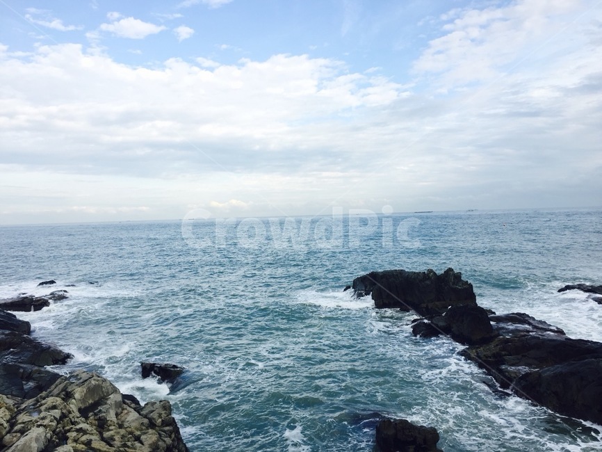 sea,자연,nature,ocean,바다,물,구름,돌