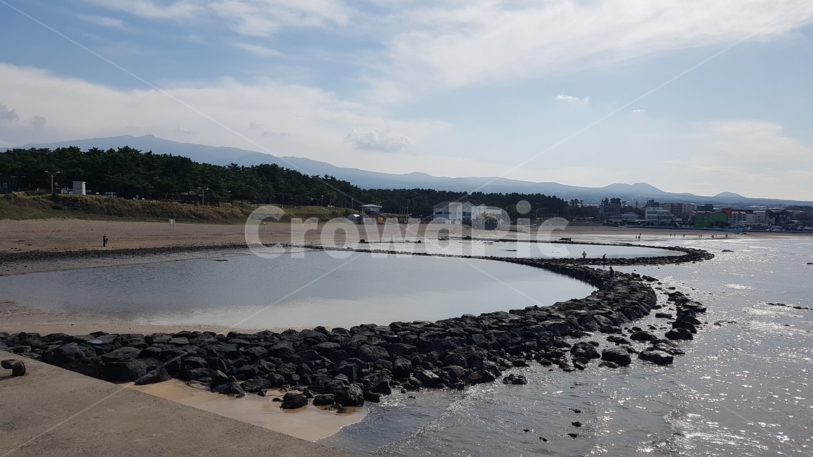 제주해안가,이호테우해변,원담,맑은날씨,제주,하트모양,바닷가,sea,jeju