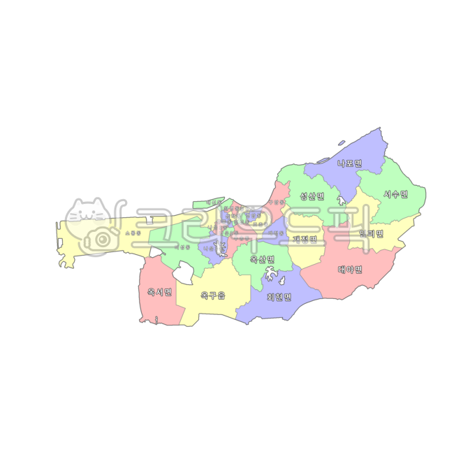 전라도,전라북도,전북,전북특별자치도,군산시,대한민국,우리나라,한국,행정구역,지도,행정구역지도,4색지도,파란색,노란색,빨간색,초록색,map