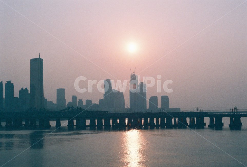 도시,한강,다리,해넘이,sunset