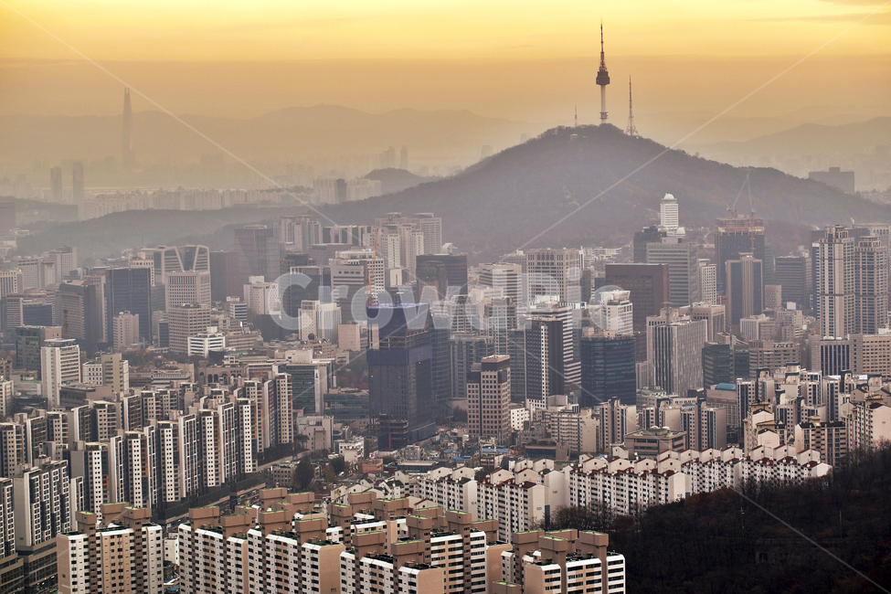 도심풍경,서울,안산,서대문구,석양,일몰,남산,건물,도시,풍경,city,landscape,한국도시풍경,한국도시경관,korea cityscape