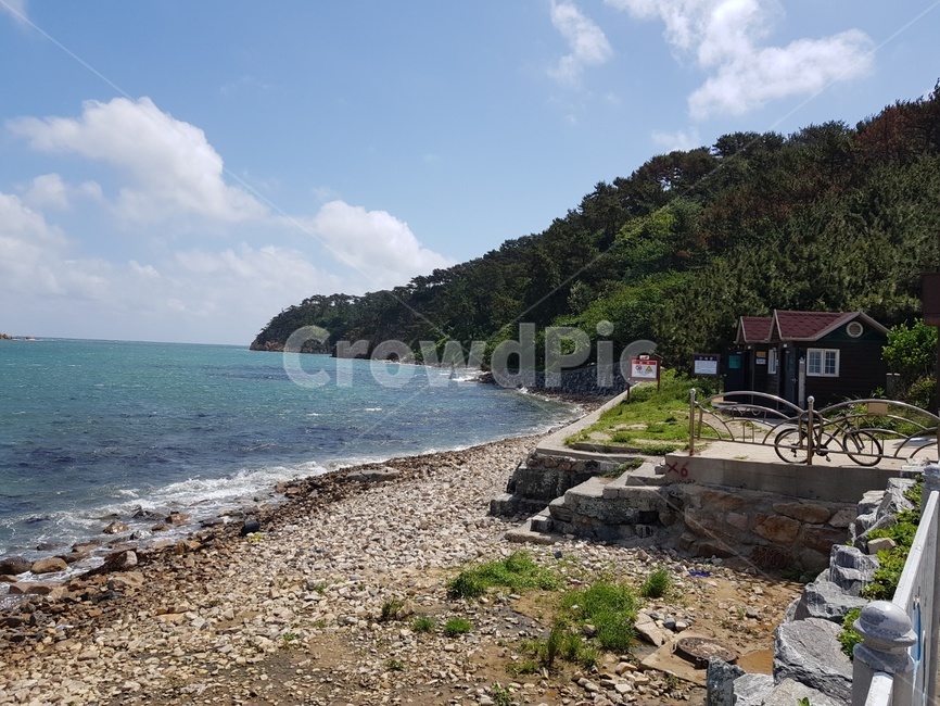 바다,파도,해변,자갈,산